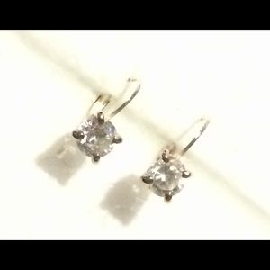 CZ Drop Stud Earrings